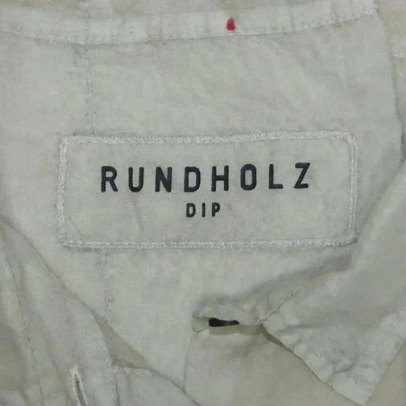 Rundholz Dip Lagenlook Tunic Dress Tan Oversized Large Pocket Button Up One Size - Picture 4 of 4